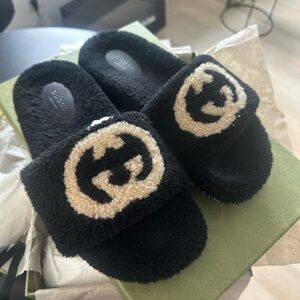 Gucci Wool Slides